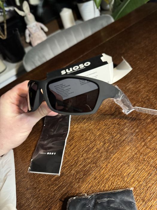 Suoso Rowerowe Okulary Przeciwsłoneczne Czarne, Męskie