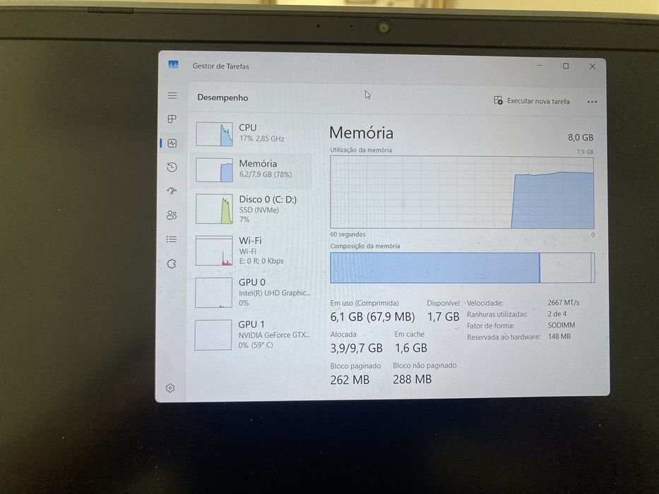 Portatil Asus RTX 1650