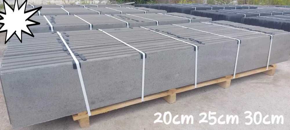 Podmurówka betonowa grafitowa 25cm 30 cm