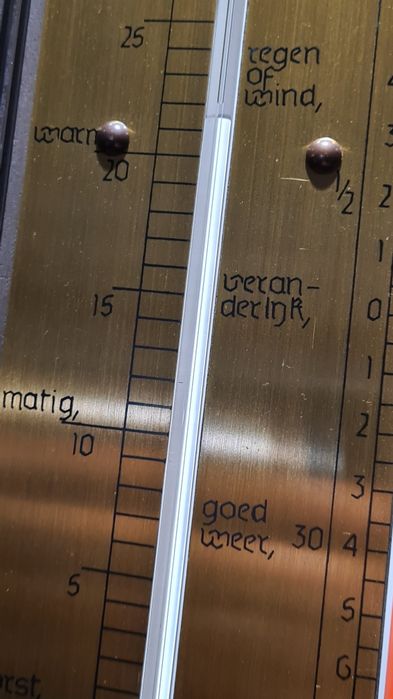 Duża ścienna stacja meteorologiczna – barometr, termometr – 120 cm – s