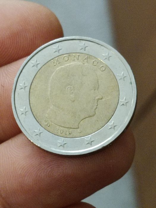 Moeda 2 € Mónaco 2022 e 2019