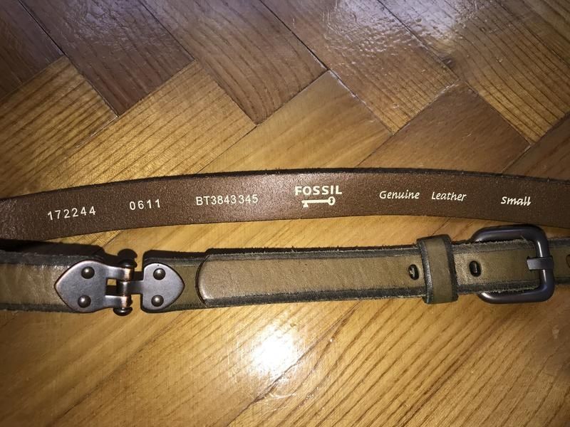 Fossil-стильний ремінь, шкіра/метал, розмір s