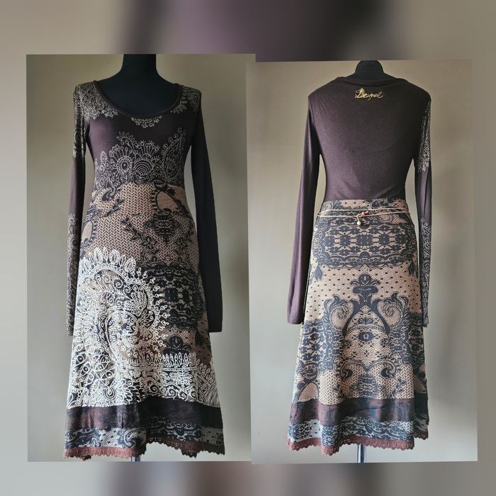 Desigual sukienka z viskozy rozmiar M
