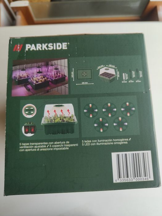 Mini estufa com led (Parkside)