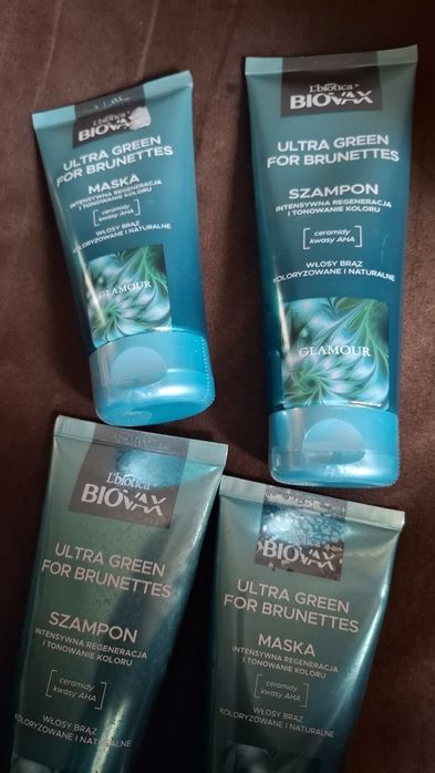 L'biotica Biovax szampon odżywka Ultra Green for Brunettes