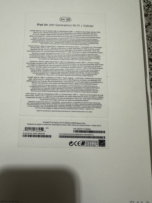 Vendo ipad air 4 cellular 64 gb