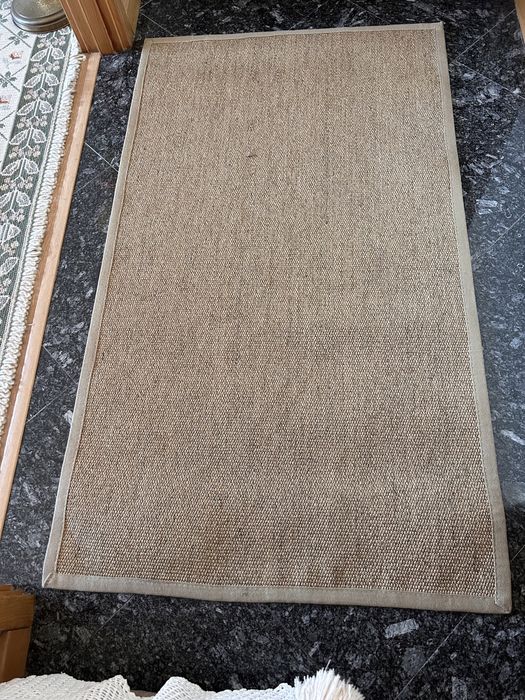 Tapetes  em sisal conjunto de 4 com rebordo novos