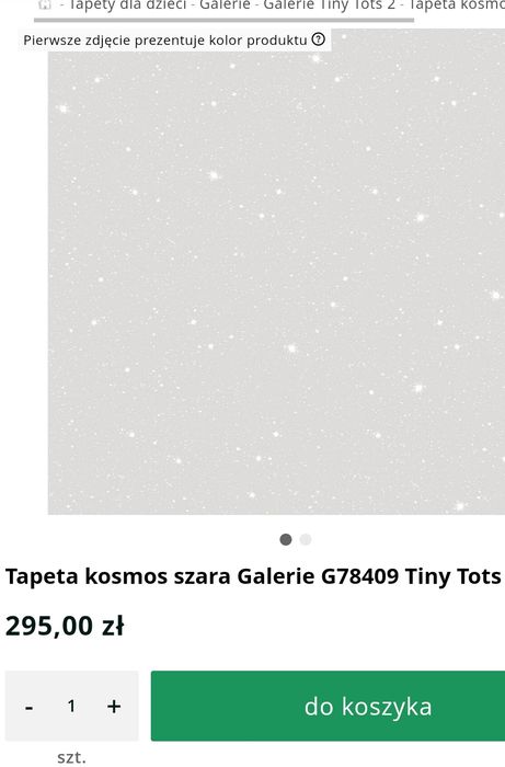 Tapeta szary kosmos Tiny Tots G78409 1 rolka