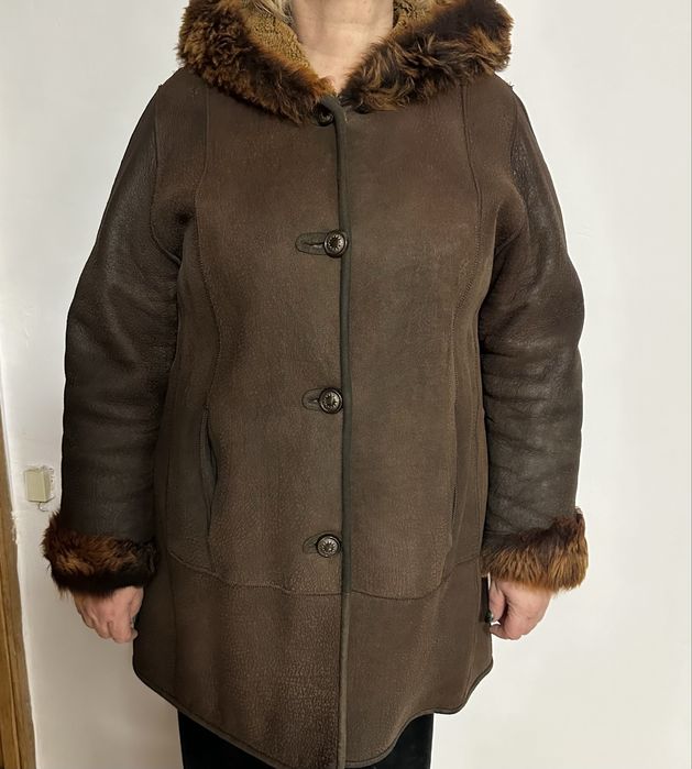 жіноча дублянка двосторонню, натуральна (розмір ХЛ-ХХЛ)