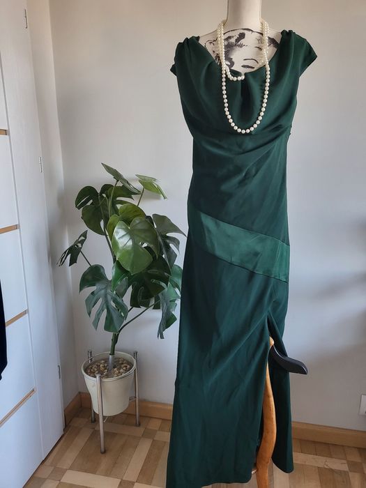 Sukienka maxi butelkowa zieleń