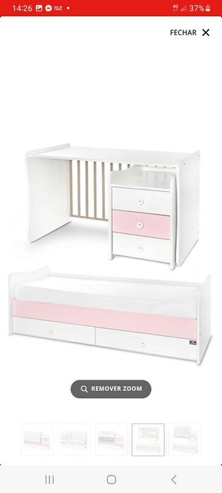 Cama convertivel Lorelli 120x60 berço cama 1.70 x 60cm