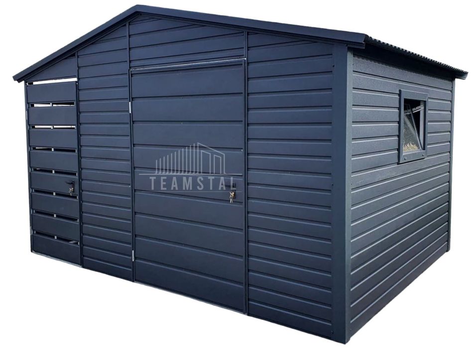 Schowek Domek Ogrodowy 2,5x2,5m + Wiata 0,9x2,5m Okno Drzwi  TS711