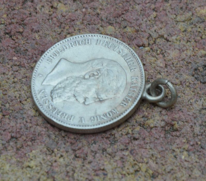 Srebrne 2 Marki 1888 A Prusy Fryderyk srebro Medalik