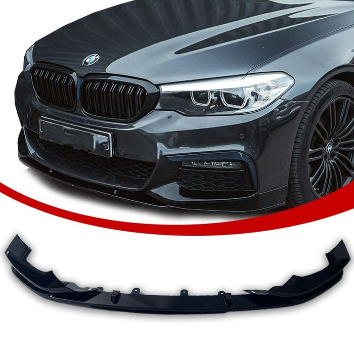 BMW G30 G31 Dokładka Zderzaka Przedniego Spoiler  Czarny Połysk