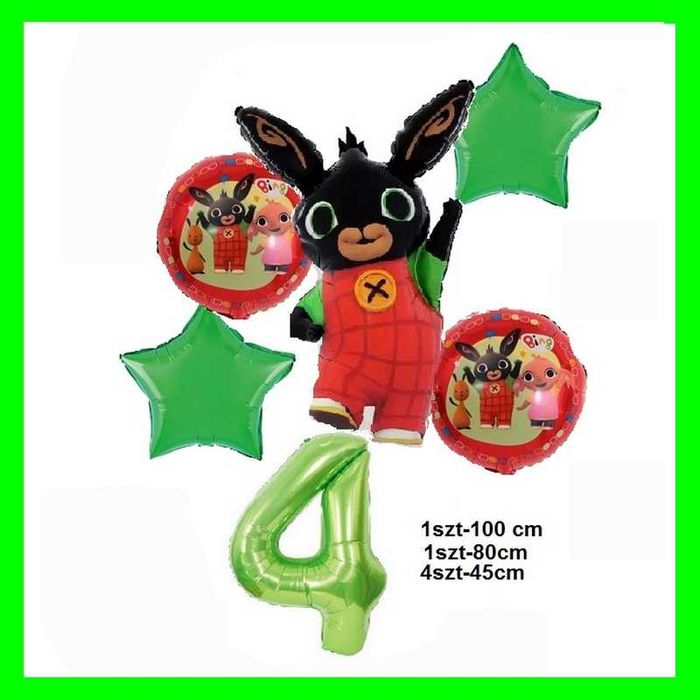 Zestaw balonów z królikiem Bing