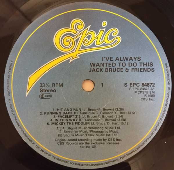 Jack Bruce And Friends - I've Always Wanted To do This