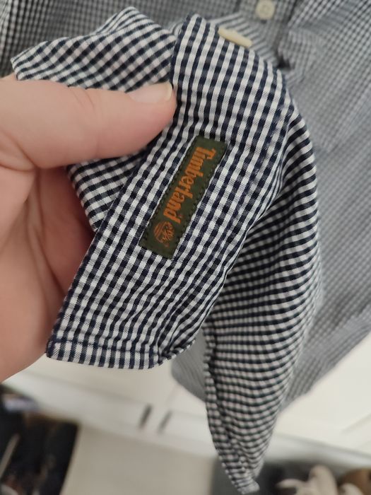 L Timberland koszula męska kratka granatowa