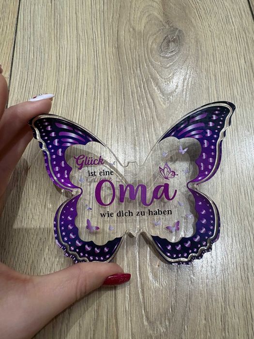 Prezent dla babci, motyl dzień babci język niemiecki