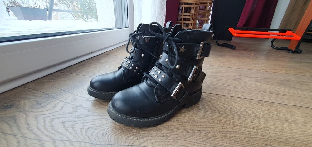 Botki buciki dla dziewczynki DeeZee 31 19cm skóra 0