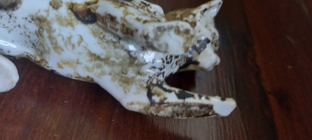 Kotek z kokardką figurka z PRL