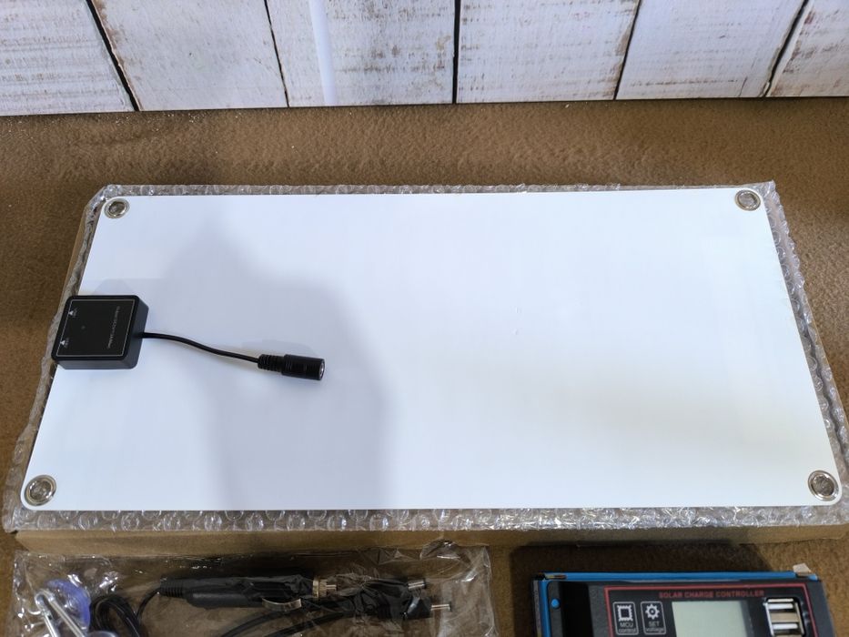 kit de painel solar portátil c/ controlador de carga e acessórios