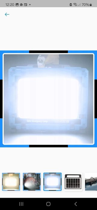 Nowa lampa solarna przenośna turystyczna awaryjna 200W 6x akumulator