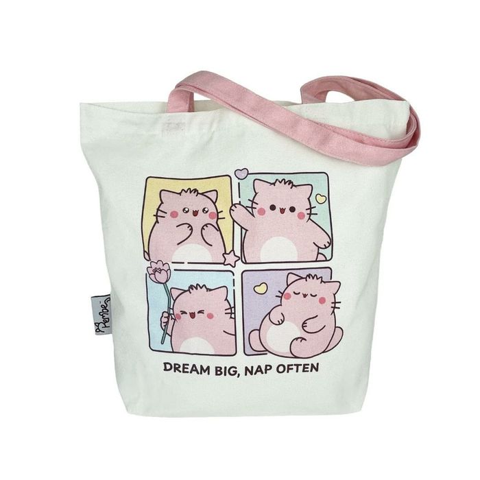 Pembe torba na zakupy bawełniana 36x35cm