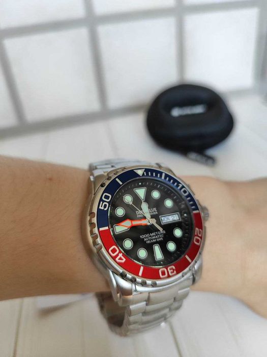Наручные часы Seiko Deep Blue НОВЫЕ 1000 м 45 мм дайверы с люмом Пепси