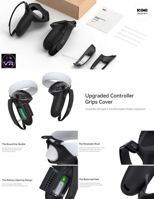 ‼️ KIWI Design Cover Grips чохли - гріпси Oculus Quest 2 чехли