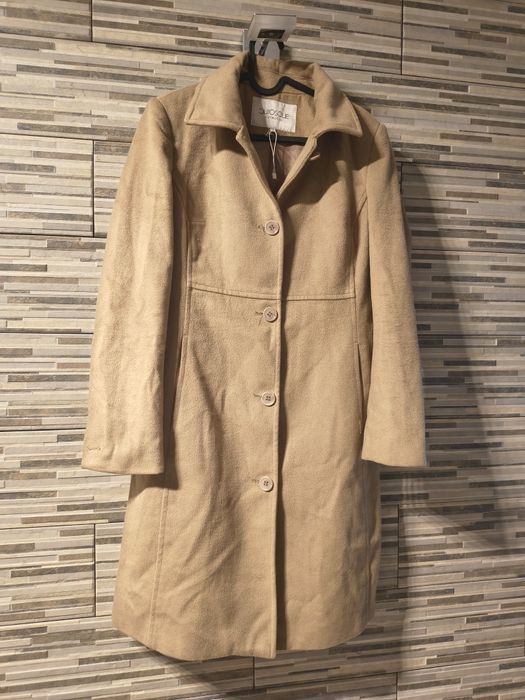 Płaszcz  wiosenny długi kiosk karmel  r s m