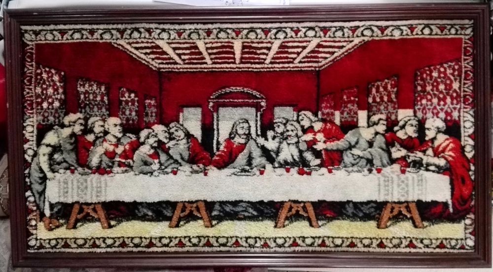 Quadro Ceia Cristo (tipo tapete)