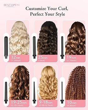 Одним лотом,набір плойок з різними аксесуарами - BESTOPE PRO 6 штук