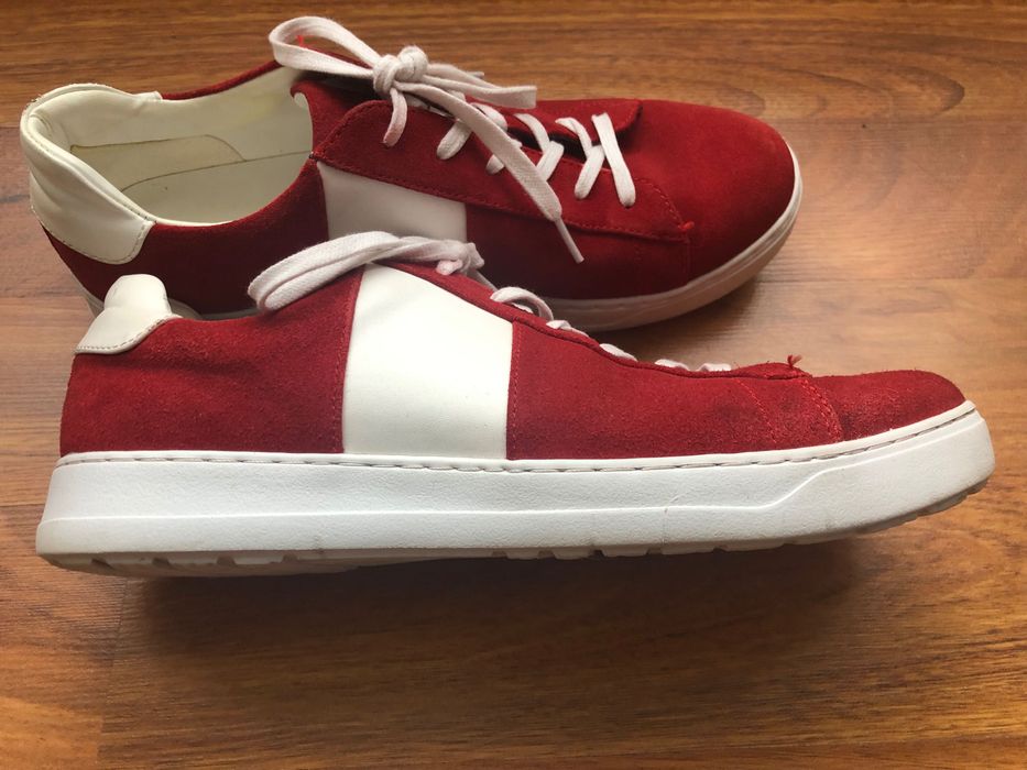Calvin Klein Sammy 2 czerwony zamsz skóra Sneaker buty sportowe