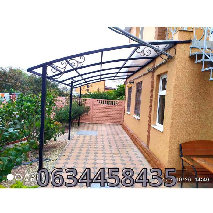 Навесы и Беседки для частного дома из поликарбоната