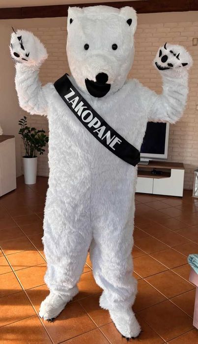 Wynajem Biały Miś - Strój reklamowy, żywa maskotka