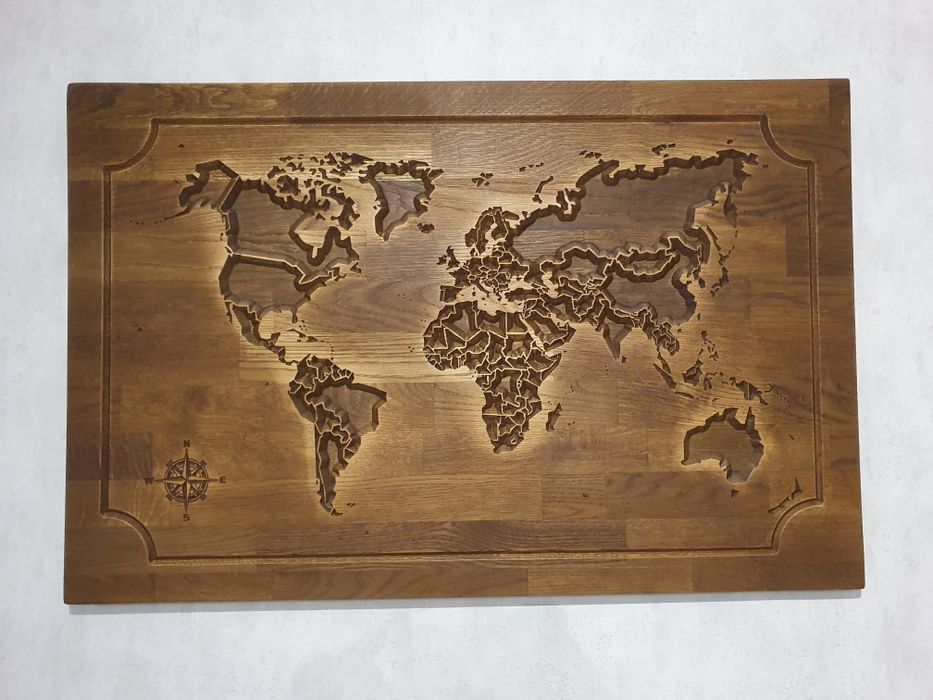 Obraz 3d mapa świata