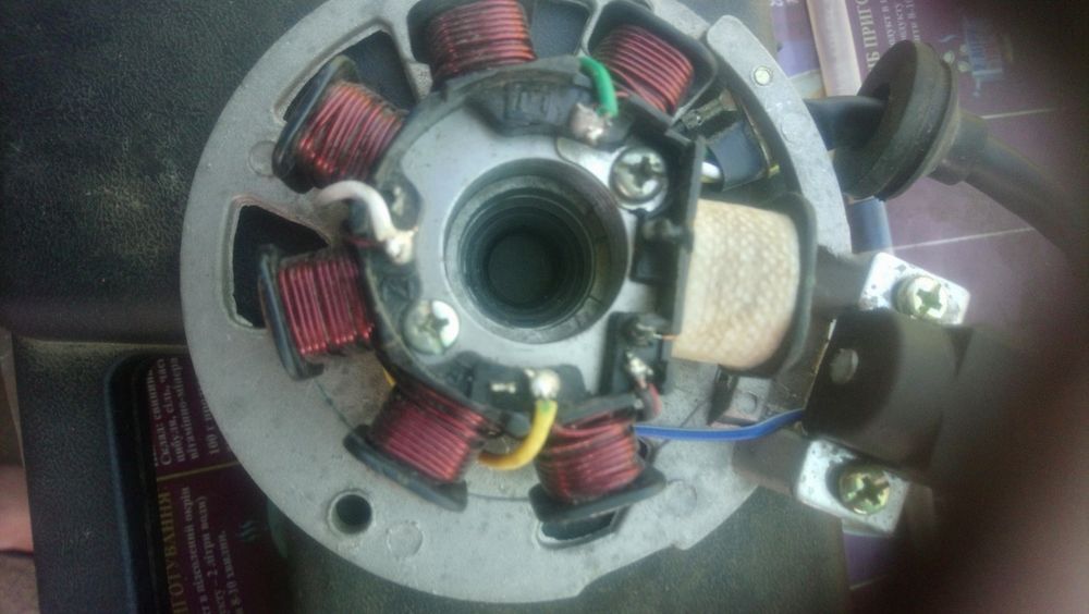 Статор магнето (генератора) Yamaha 3KJ (7 катушек разъем "мама/папа 3+