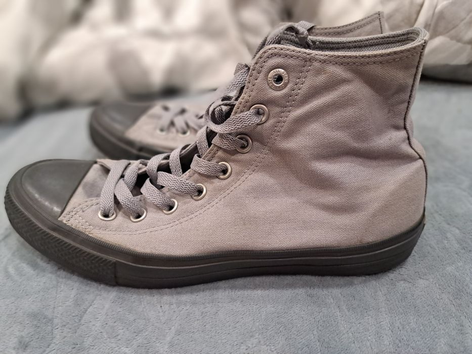 Szare wysokie trampki converse unisex 42,5 - 27,5cm