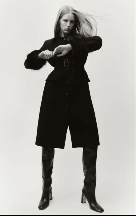 Чорні високі чоботи Zara