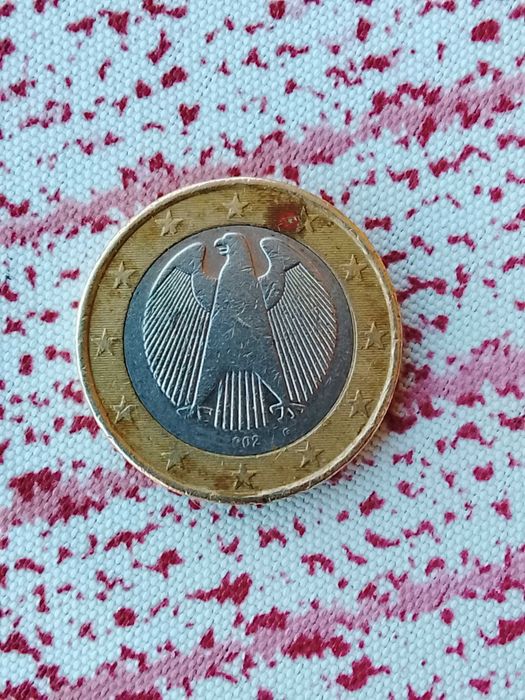 moeda de 1 euro, Err0, 2002, Alemã.