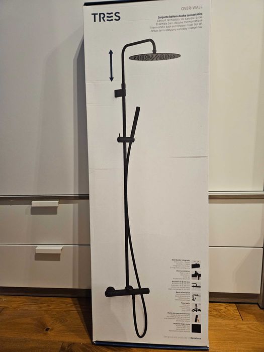 Bateria termostatyczna natynkowa Tres OVER-WALL