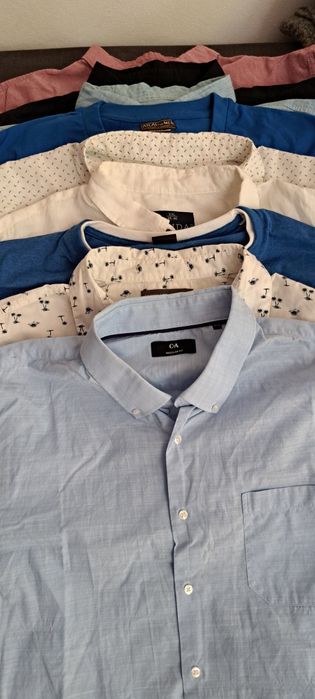 9x koszula z krótkim rękawem,  r. XXL. 47-48.