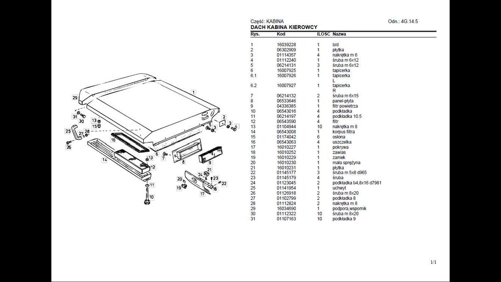 DEUTZ FAHR 6060,6060HTS, 6065 HTS, 6090 ,6095HTS katalog części PL