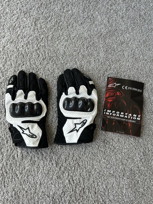 Rękawice Alpinestars SMX-1 Air V2 czarno biale nowe rozmiar L motocyklowe