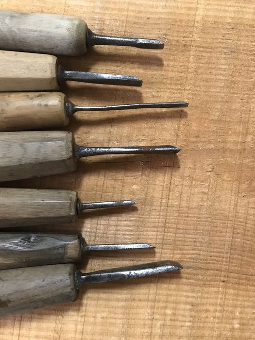 Conjunto de goivas para madeira