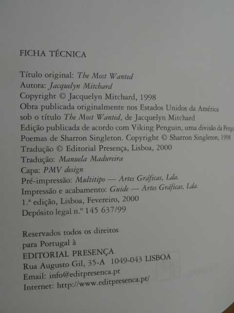 A Mais Amada de Jacquelyn Mitchard - 1ª Edição