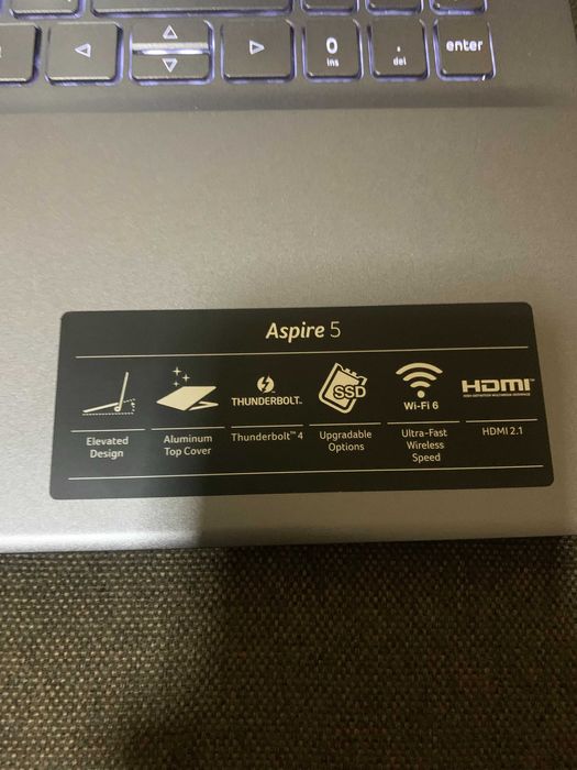 Ноутбук Acer Aspire A515-57/Intel i5-12450H(12ядер)/16GBRAMDDR4/1TBSSD