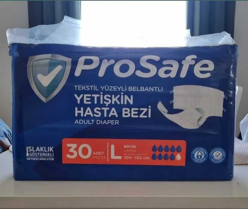 Pampersy dla dorosłych, rozmiar L, 100-150 cm, 30 szt