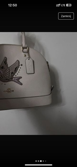 Torebka coach kremowa vintage