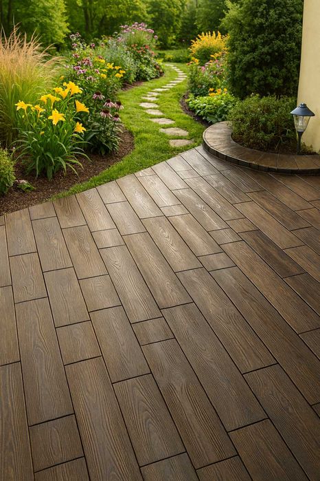 Deska tarasowa modern, deska betonowa, drewno betonowe